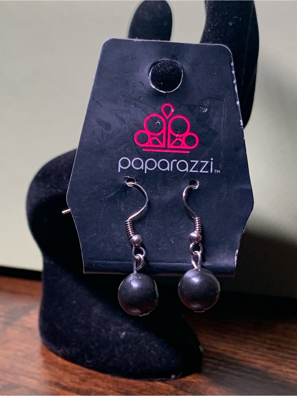 paparazzi Black Bead Drop Earrings